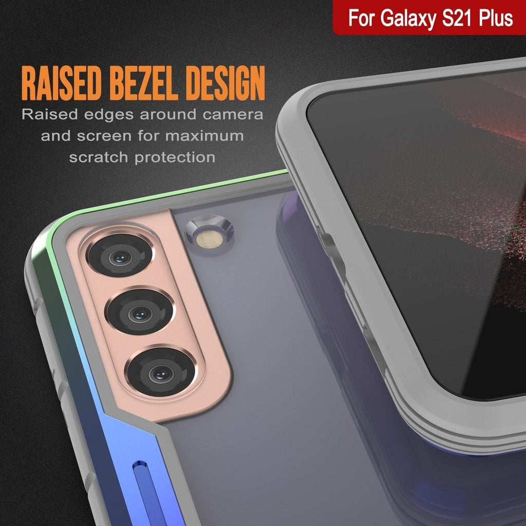 Punkcase S21+ Plus ravenger Case Protective Military Grade Multilayer Cover [Rainbow] (Color in image: Grey)