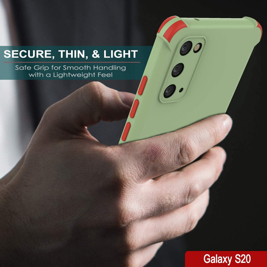 Punkcase Protective & Lightweight TPU Case [Sunshine Series] for Galaxy S20 [Light Green] (Color in image: Teal)