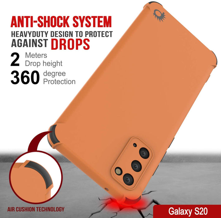 Punkcase Protective & Lightweight TPU Case [Sunshine Series] for Galaxy S20 [Orange] (Color in image: Teal)