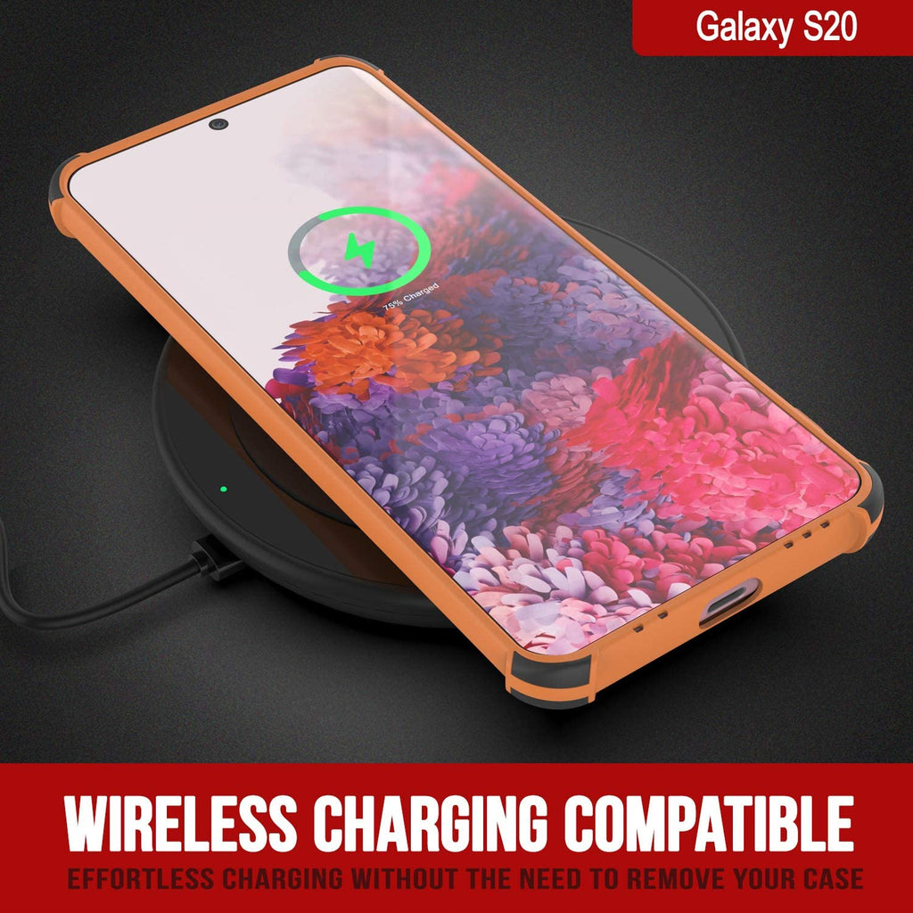 Punkcase Protective & Lightweight TPU Case [Sunshine Series] for Galaxy S20 [Orange] (Color in image: Pink)