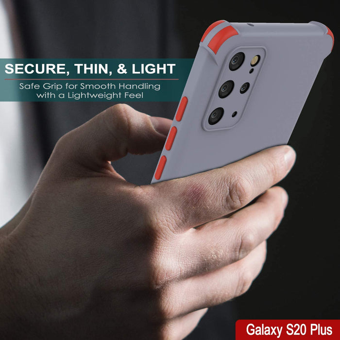 Punkcase Protective & Lightweight TPU Case [Sunshine Series] for Galaxy S20+ Plus [Grey] (Color in image: Rose)