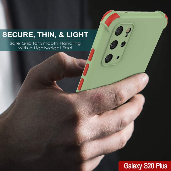 Punkcase Protective & Lightweight TPU Case [Sunshine Series] for Galaxy S20+ Plus [Light Green] (Color in image: Teal)