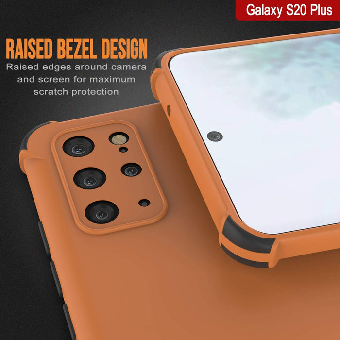 Punkcase Protective & Lightweight TPU Case [Sunshine Series] for Galaxy S20+ Plus [Orange] (Color in image: Black)