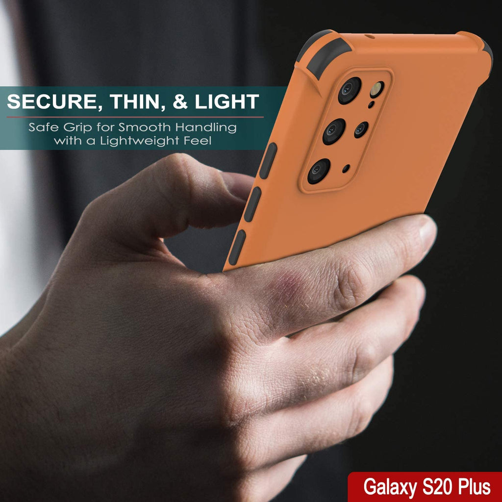 Punkcase Protective & Lightweight TPU Case [Sunshine Series] for Galaxy S20+ Plus [Orange] (Color in image: Rose)