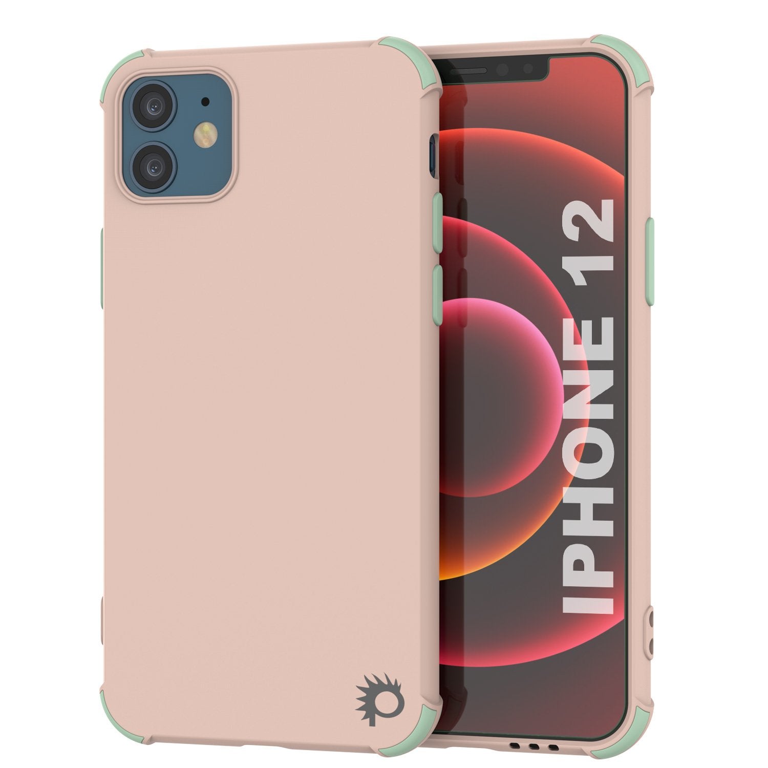 Punkcase Protective & Lightweight TPU Case [Sunshine Series] for iPhone 12 [Pink] (Color in image: Pink)