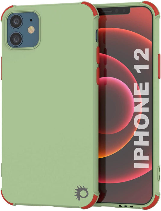 Punkcase Protective & Lightweight TPU Case [Sunshine Series] for iPhone 12 [Light Green] (Color in image: Light Green)