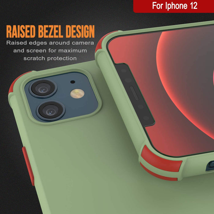 Punkcase Protective & Lightweight TPU Case [Sunshine Series] for iPhone 12 [Light Green] (Color in image: Rose)