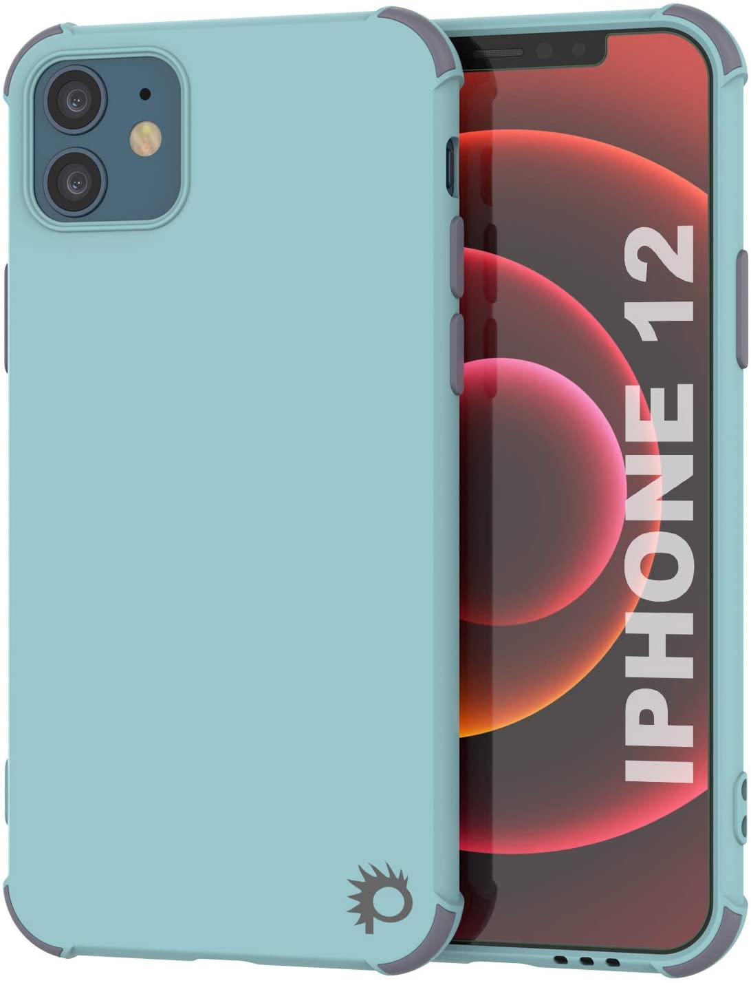 Punkcase Protective & Lightweight TPU Case [Sunshine Series] for iPhone 12 [Teal] (Color in image: Teal)