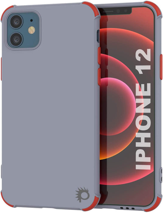 Punkcase Protective & Lightweight TPU Case [Sunshine Series] for iPhone 12 [Grey] (Color in image: Grey)