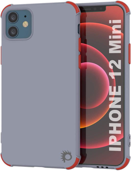 Punkcase Protective & Lightweight TPU Case [Sunshine Series] for iPhone 12 Mini [Grey] (Color in image: Grey)