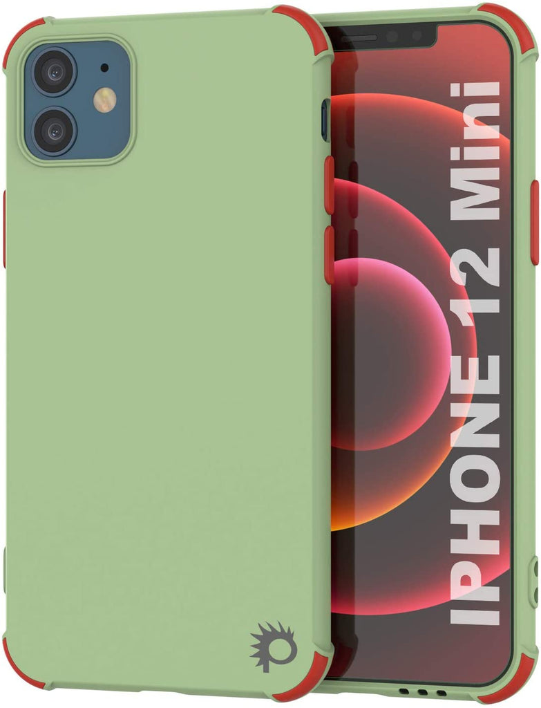 Punkcase Protective & Lightweight TPU Case [Sunshine Series] for iPhone 12 Mini [Light Green] (Color in image: Light Green)