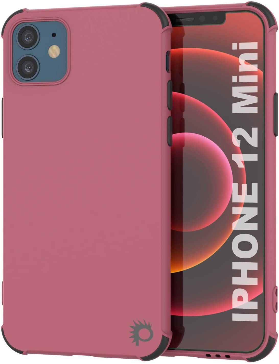 Punkcase Protective & Lightweight TPU Case [Sunshine Series] for iPhone 12 Mini [Rose] (Color in image: Rose)