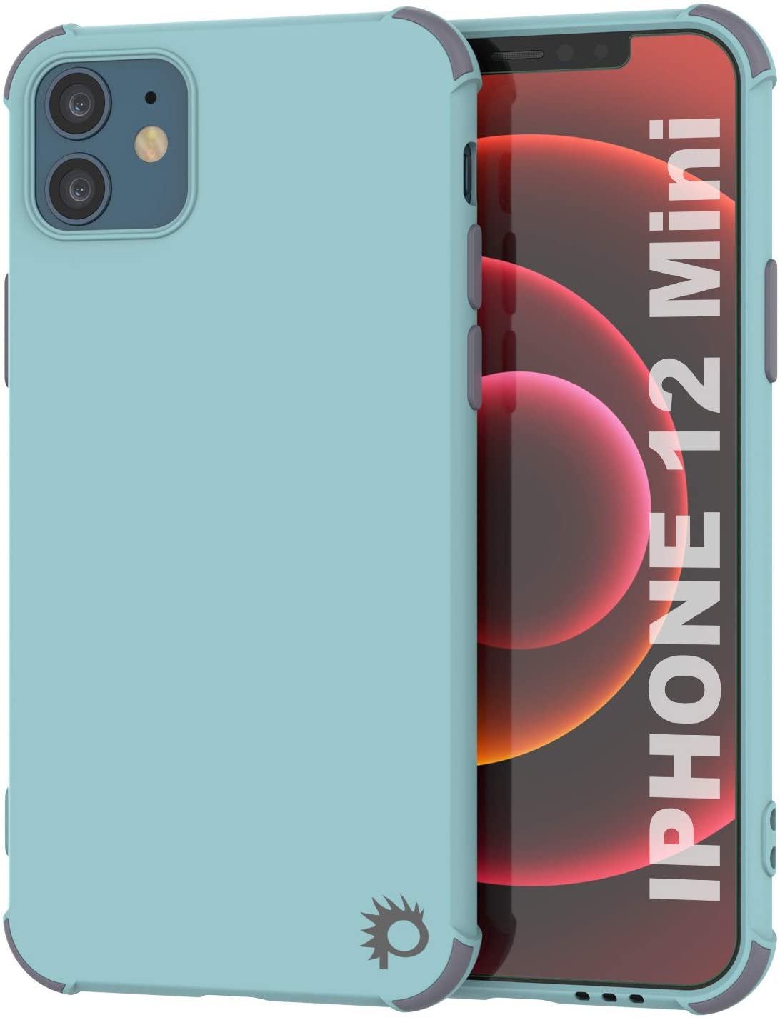 Punkcase Protective & Lightweight TPU Case [Sunshine Series] for iPhone 12 Mini [Teal] (Color in image: Teal)