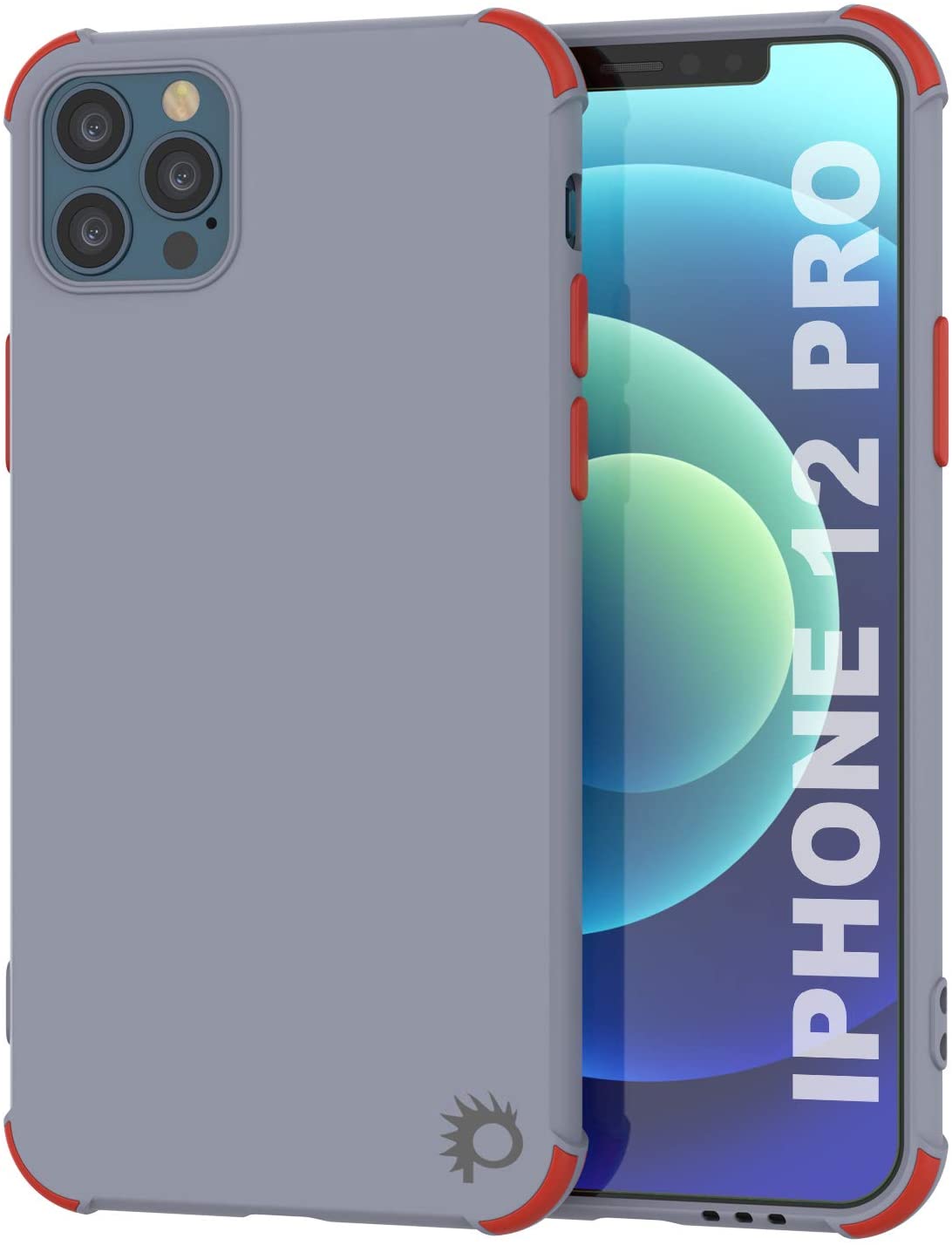Punkcase Protective & Lightweight TPU Case [Sunshine Series] for iPhone 12 Pro [Grey] (Color in image: Grey)
