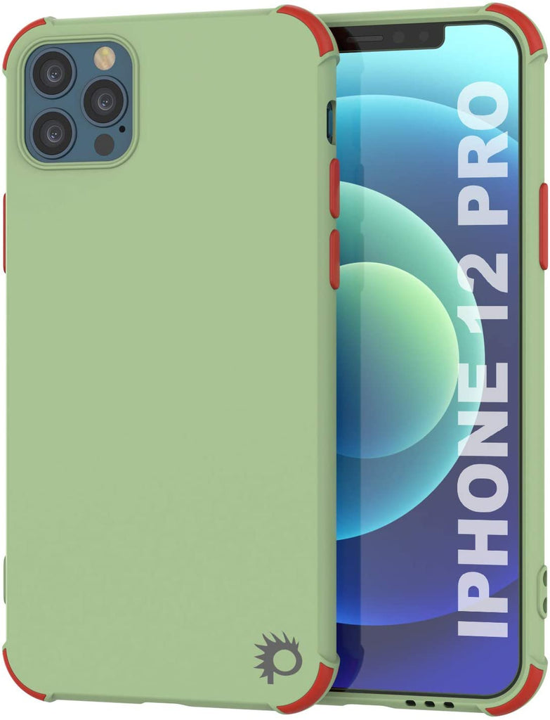 Punkcase Protective & Lightweight TPU Case [Sunshine Series] for iPhone 12 Pro [Light Green] (Color in image: Light Green)