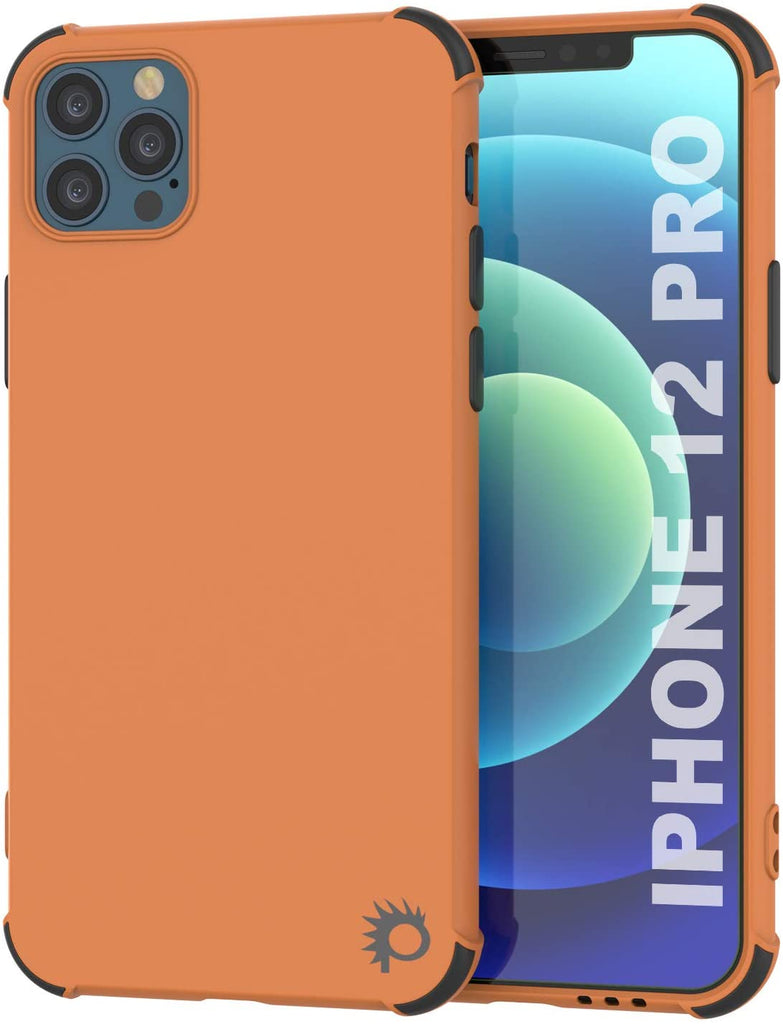 Punkcase Protective & Lightweight TPU Case [Sunshine Series] for iPhone 12 Pro [Orange] (Color in image: Orange)