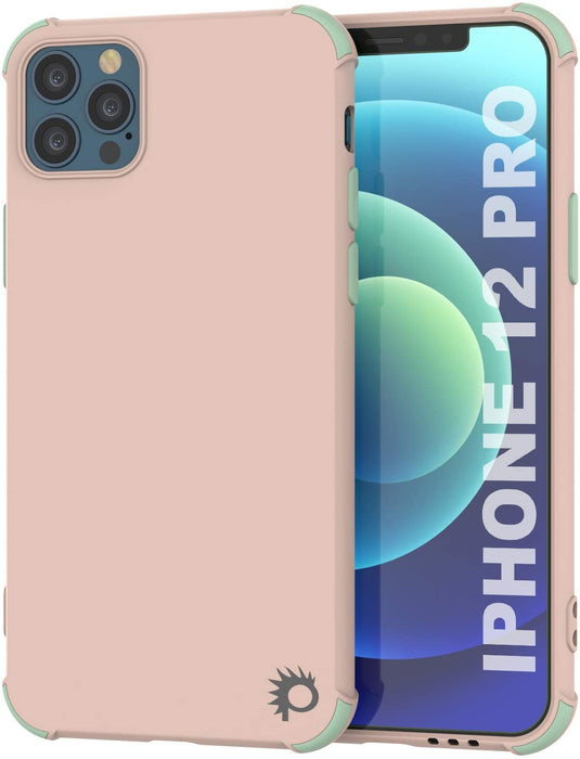Punkcase Protective & Lightweight TPU Case [Sunshine Series] for iPhone 12 Pro [Pink] (Color in image: Pink)