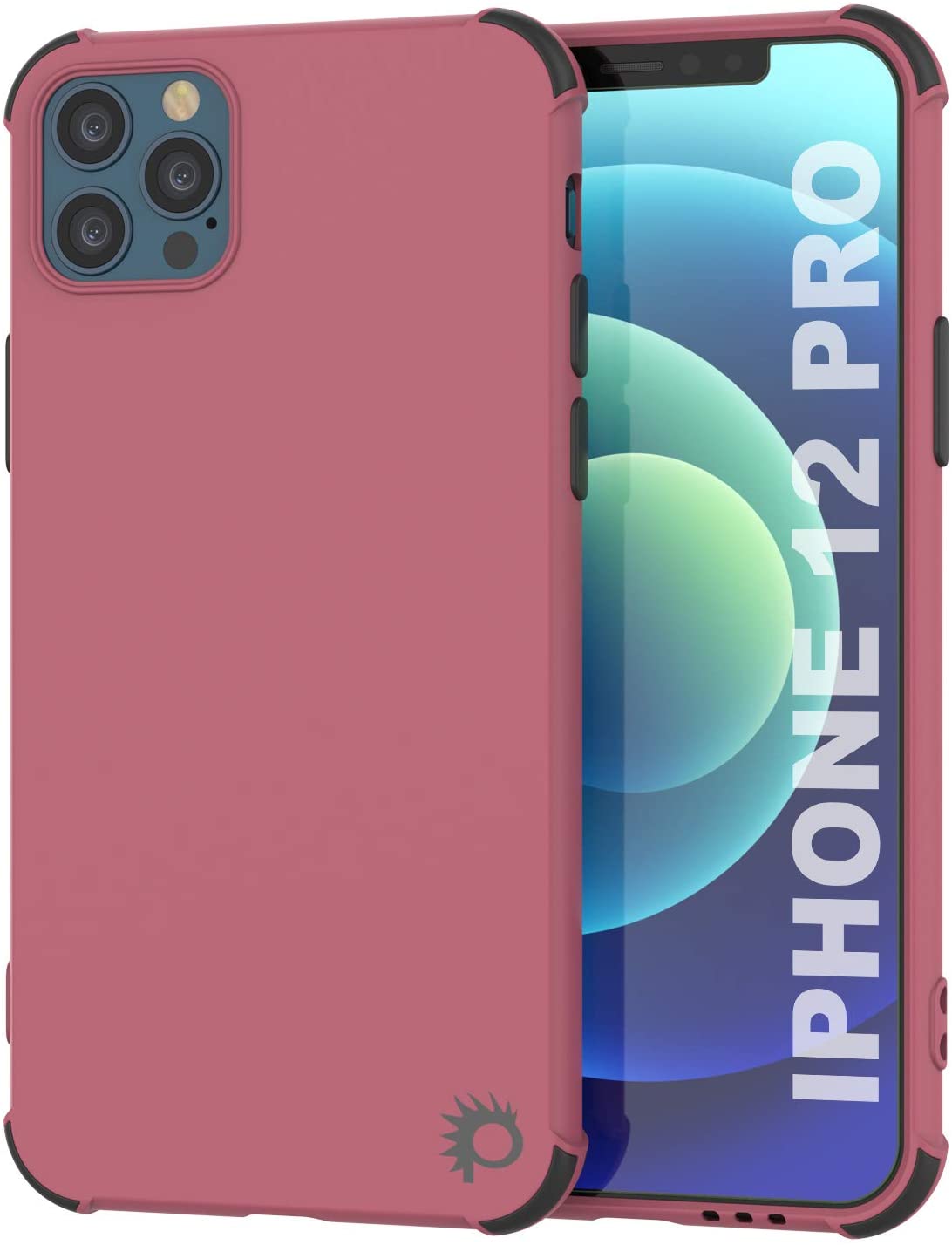 Punkcase Protective & Lightweight TPU Case [Sunshine Series] for iPhone 12 Pro [Rose] (Color in image: Rose)