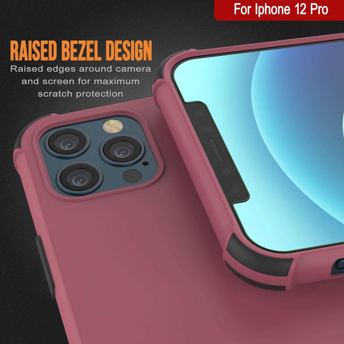 Punkcase Protective & Lightweight TPU Case [Sunshine Series] for iPhone 12 Pro [Rose] (Color in image: Orange)