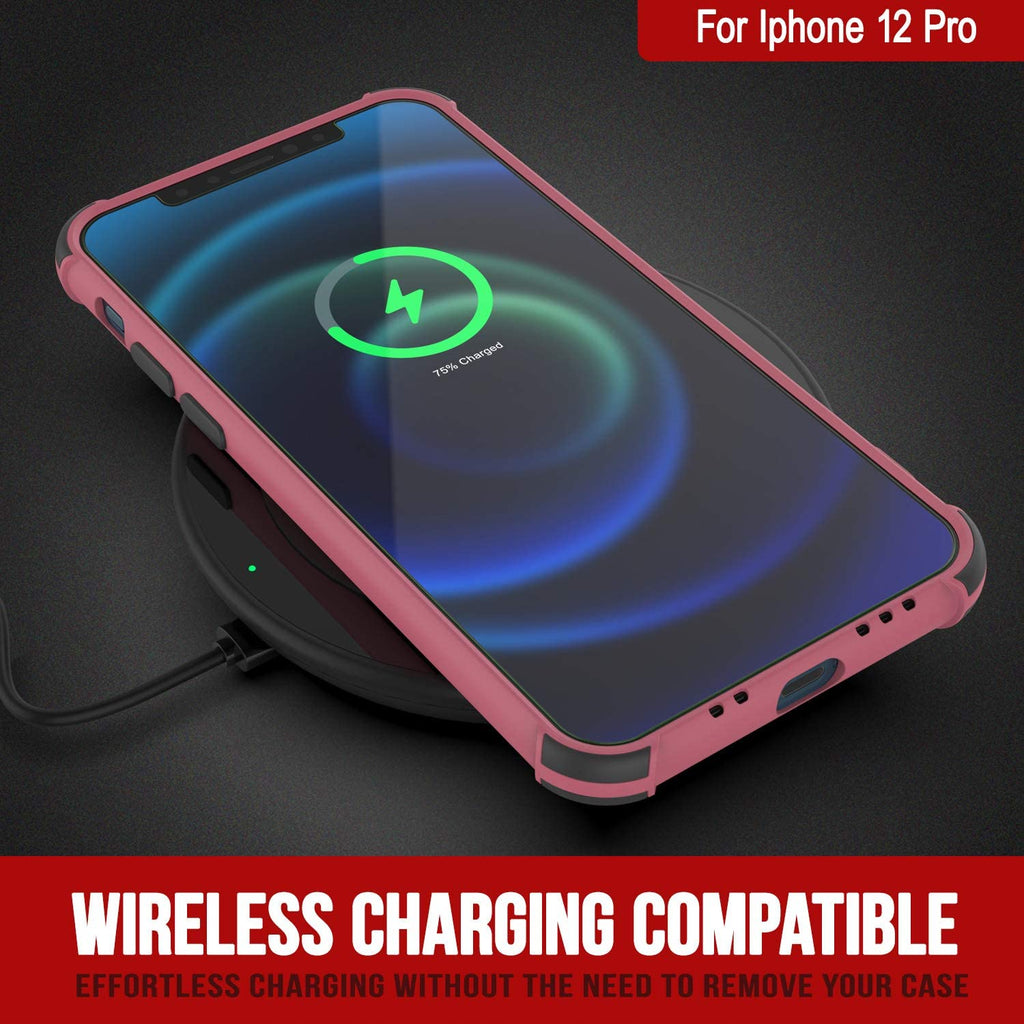 Punkcase Protective & Lightweight TPU Case [Sunshine Series] for iPhone 12 Pro [Rose] (Color in image: Pink)