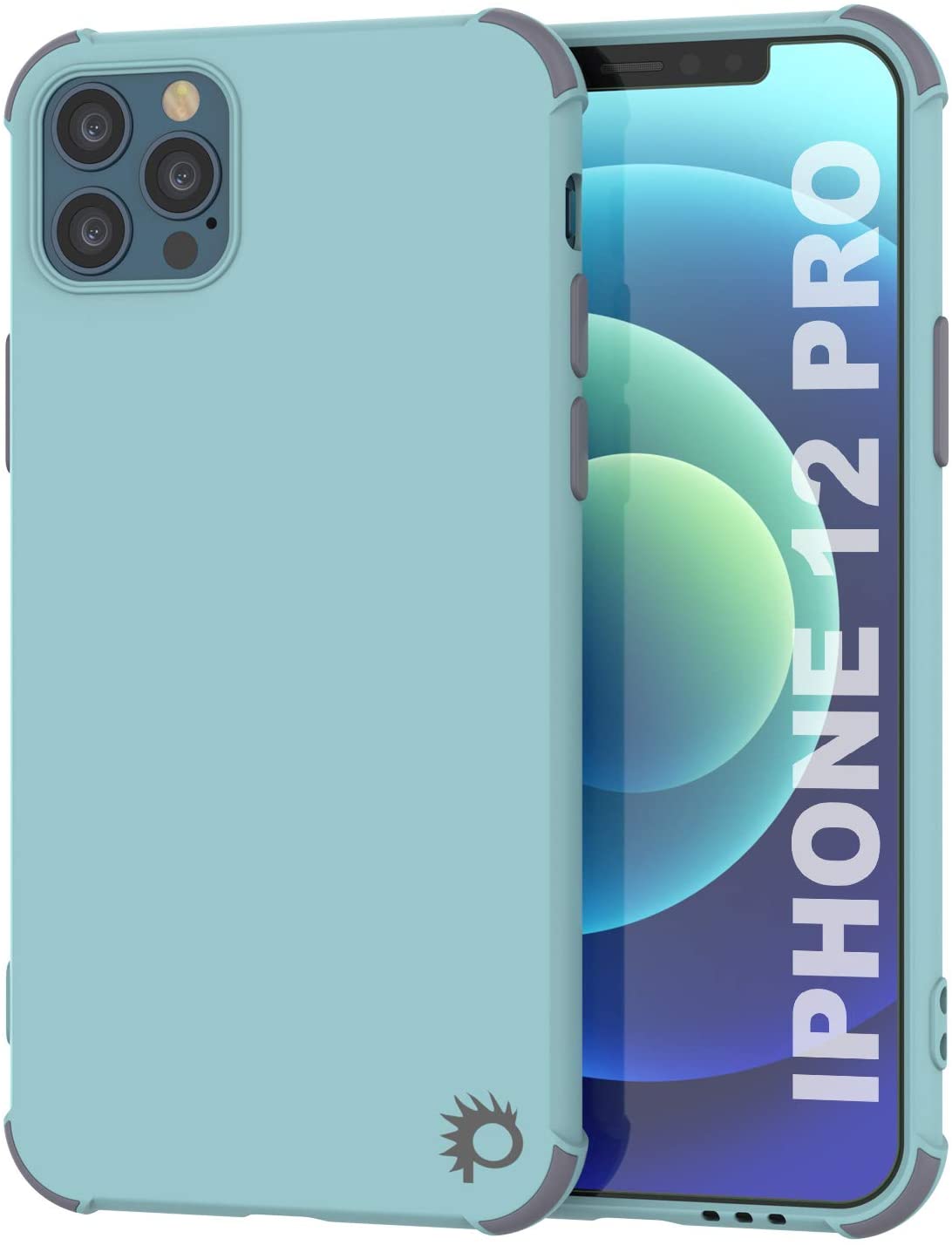 Punkcase Protective & Lightweight TPU Case [Sunshine Series] for iPhone 12 Pro [Teal] (Color in image: Teal)