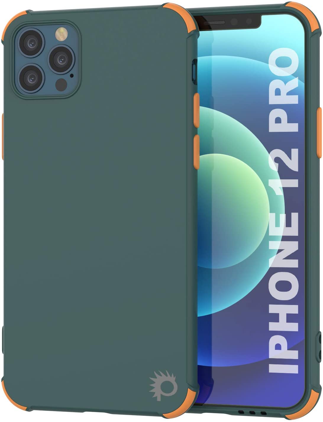 Punkcase Protective & Lightweight TPU Case [Sunshine Series] for iPhone 12 Pro [Dark Green] (Color in image: Dark Green)