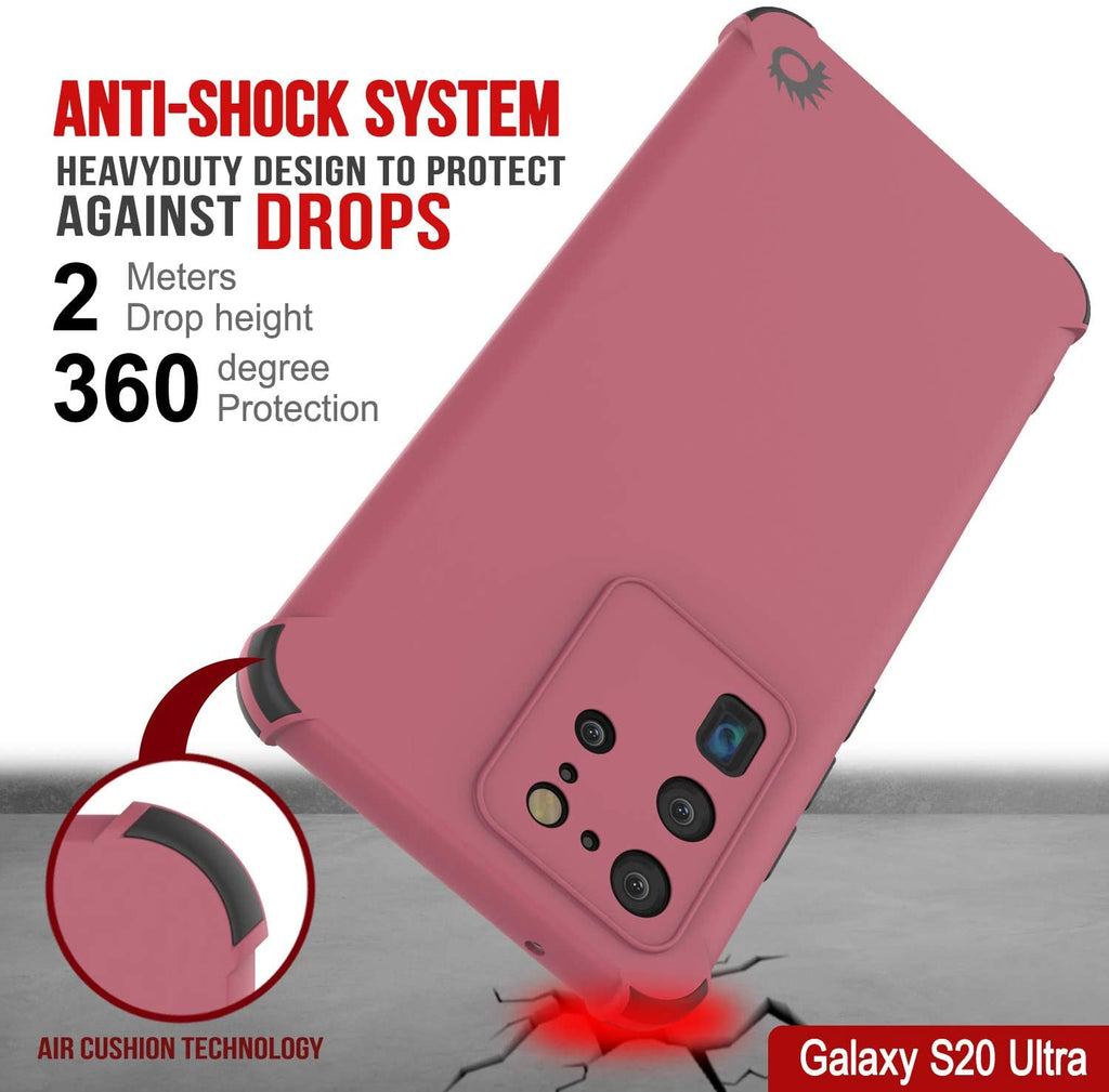 Punkcase Protective & Lightweight TPU Case [Sunshine Series] for Galaxy S20 Ultra [Rose] (Color in image: Grey)
