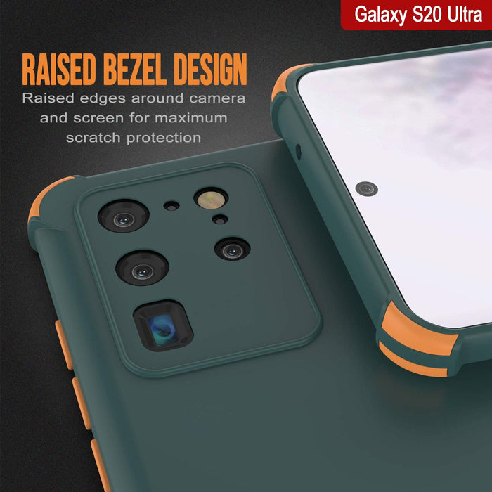 Punkcase Protective & Lightweight TPU Case [Sunshine Series] for Galaxy S20 Ultra [Dark Green] (Color in image: Light Green)