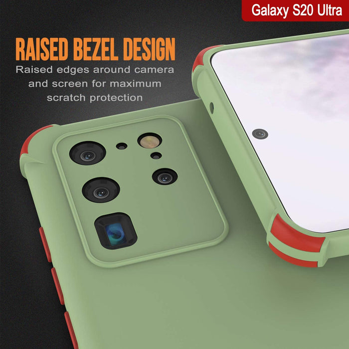 Punkcase Protective & Lightweight TPU Case [Sunshine Series] for Galaxy S20 Ultra [Light Green] (Color in image: Rose)