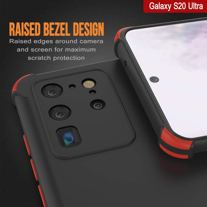Punkcase Protective & Lightweight TPU Case [Sunshine Series] for Galaxy S20 Ultra [Black] (Color in image: Grey)