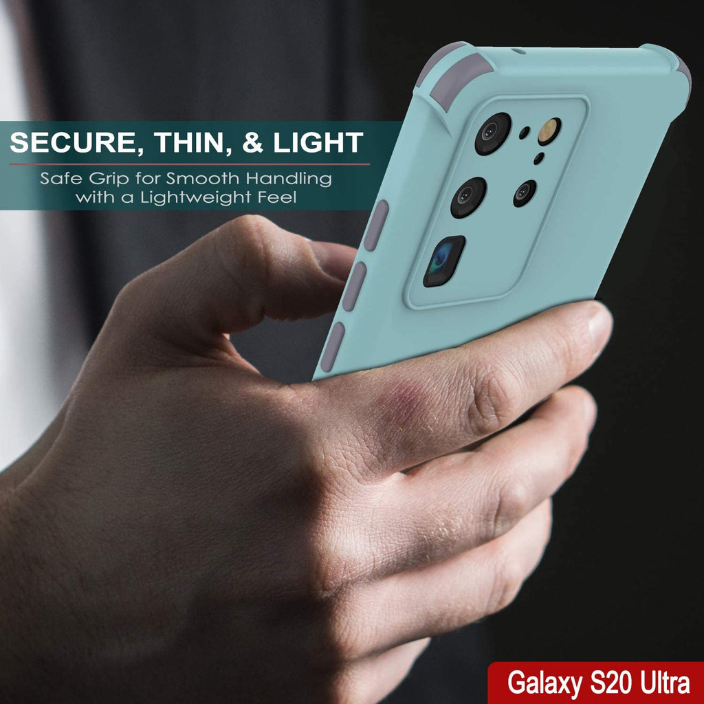 Punkcase Protective & Lightweight TPU Case [Sunshine Series] for Galaxy S20 Ultra [Teal] (Color in image: Pink)