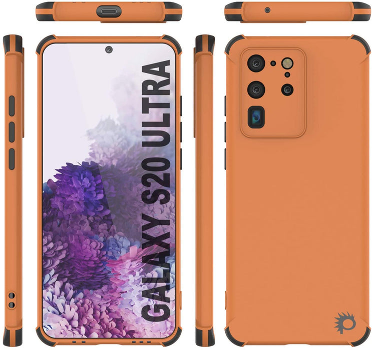 Punkcase Protective & Lightweight TPU Case [Sunshine Series] for Galaxy S20 Ultra [Orange] (Color in image: Dark Green)