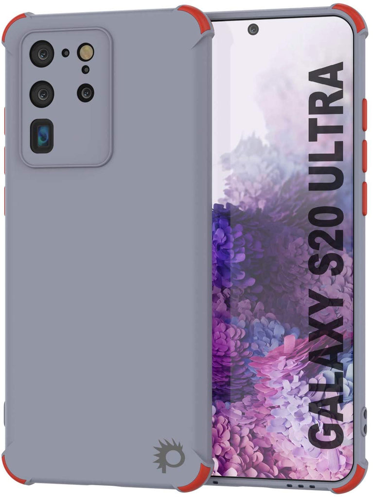 Punkcase Protective & Lightweight TPU Case [Sunshine Series] for Galaxy S20 Ultra [Grey] (Color in image: Grey)