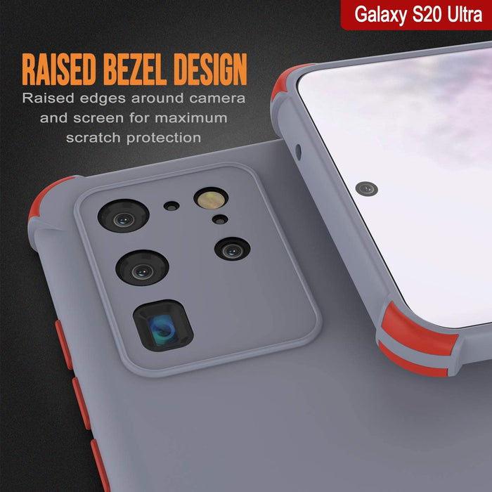 Punkcase Protective & Lightweight TPU Case [Sunshine Series] for Galaxy S20 Ultra [Grey] (Color in image: Orange)