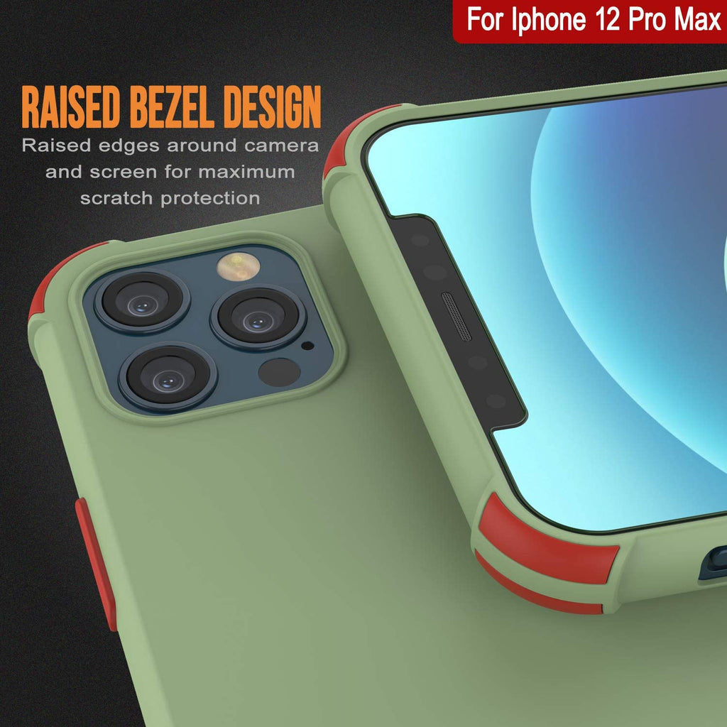 Punkcase Protective & Lightweight TPU Case [Sunshine Series] for iPhone 12 Pro Max [Light Green] (Color in image: Rose)