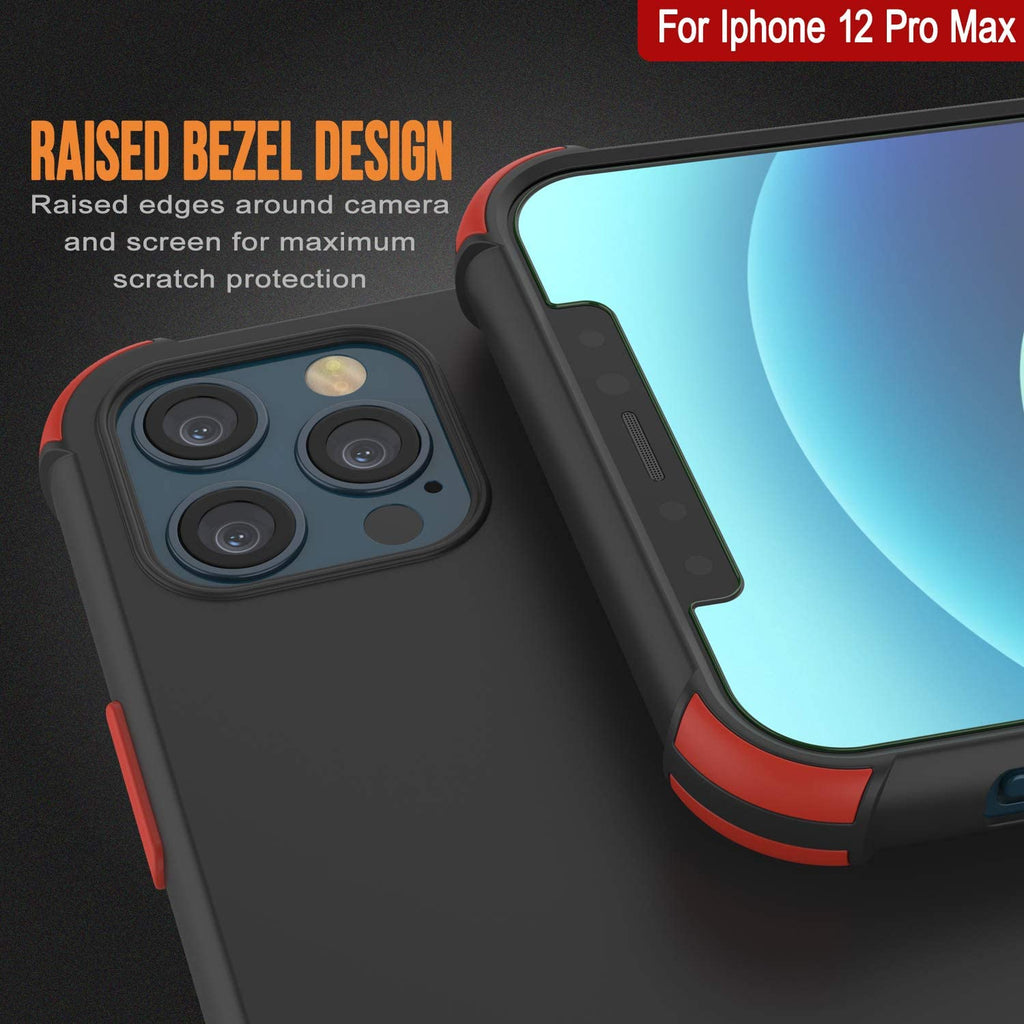 Punkcase Protective & Lightweight TPU Case [Sunshine Series] for iPhone 12 Pro Max [Black] (Color in image: Grey)