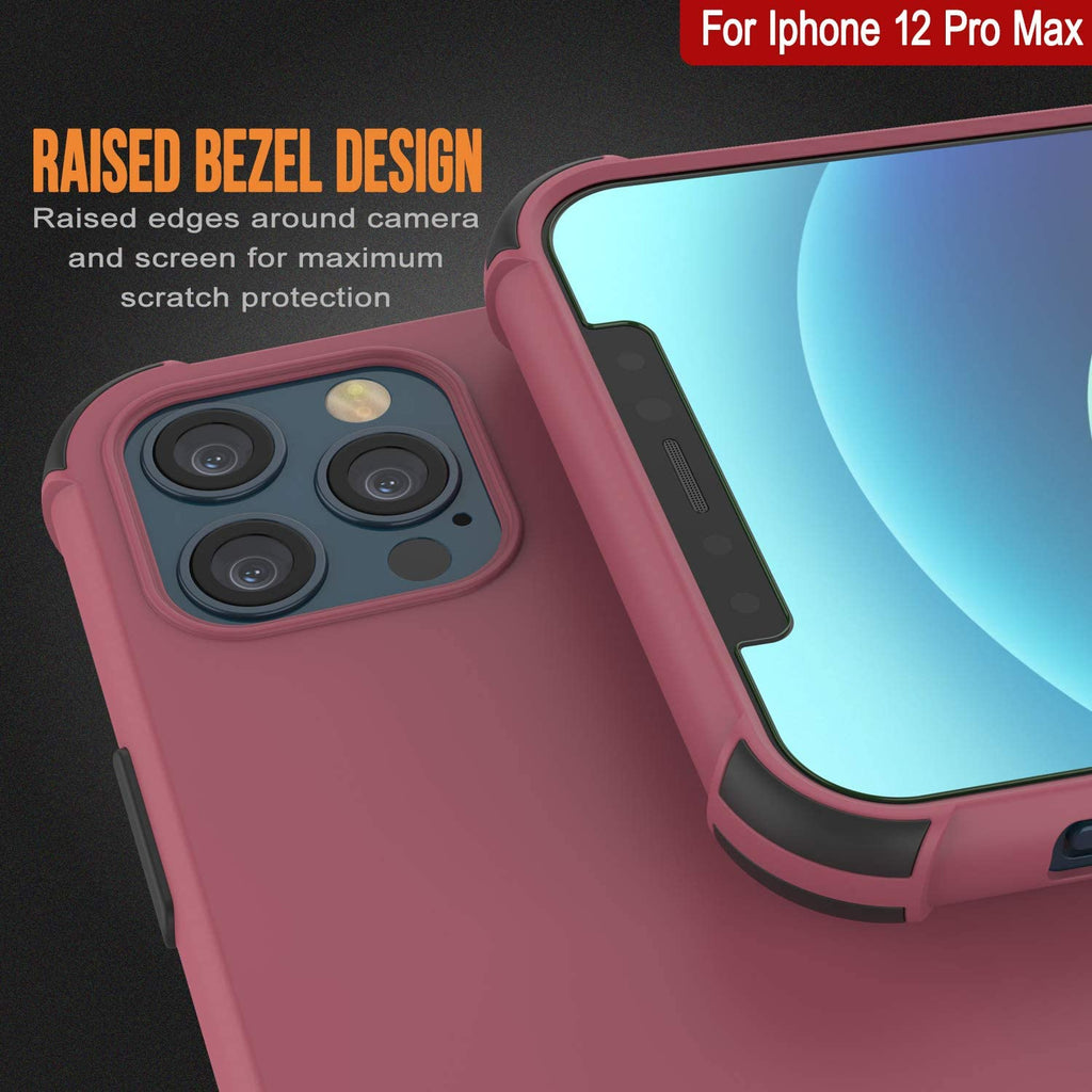 Punkcase Protective & Lightweight TPU Case [Sunshine Series] for iPhone 12 Pro Max [Rose] (Color in image: Teal)