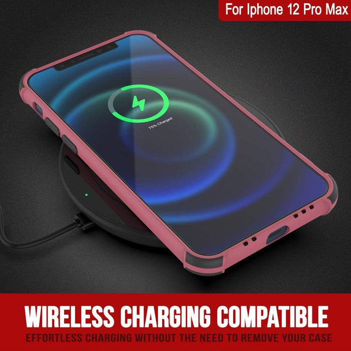 Punkcase Protective & Lightweight TPU Case [Sunshine Series] for iPhone 12 Pro Max [Rose] (Color in image: Pink)