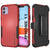 Punkcase for iPhone 11 Belt Clip Multilayer Holster Case [Patron Series] [Red-Black] (Color in image: Red-Black)