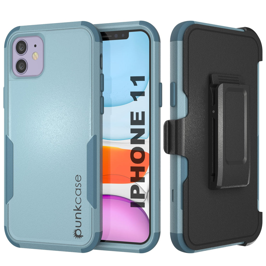 Punkcase for iPhone 11 Belt Clip Multilayer Holster Case [Patron Series] [Mint] (Color in image: Mint)