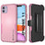 Punkcase for iPhone 11 Belt Clip Multilayer Holster Case [Patron Series] [Pink] (Color in image: Pink)