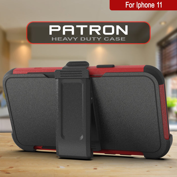 Punkcase for iPhone 11 Belt Clip Multilayer Holster Case [Patron Series] [Red-Black] (Color in image: Mint-Pink)