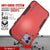 Punkcase for iPhone 11 Belt Clip Multilayer Holster Case [Patron Series] [Red-Black] (Color in image: Pink)