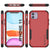 Punkcase for iPhone 11 Belt Clip Multilayer Holster Case [Patron Series] [Red-Black] (Color in image: Mint)