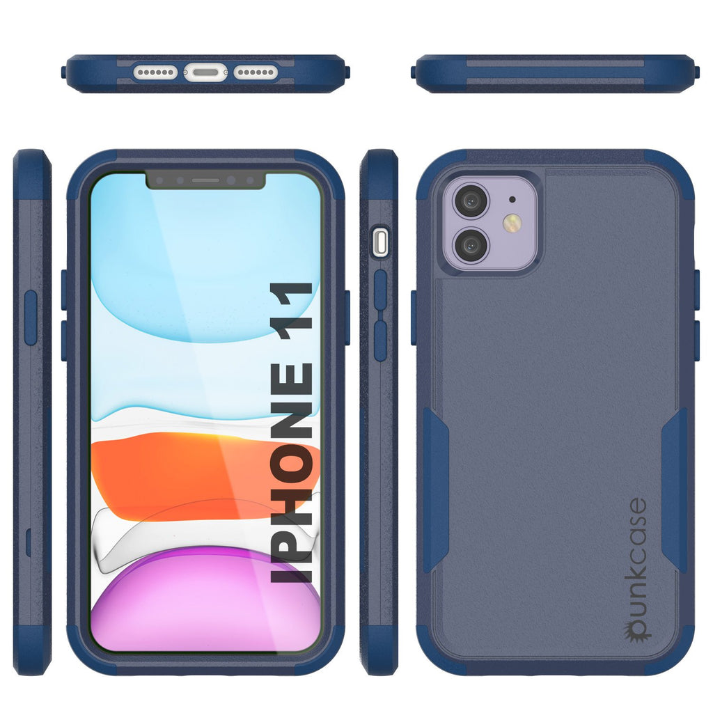 Punkcase for iPhone 11 Belt Clip Multilayer Holster Case [Patron Series] [Navy] (Color in image: Mint-Pink)