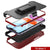 Punkcase for iPhone 11 Belt Clip Multilayer Holster Case [Patron Series] [Red-Black] 