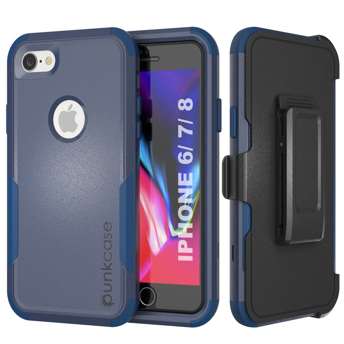 Punkcase for iPhone 6 Belt Clip Multilayer Holster Case [Patron Series] [Navy] (Color in image: Navy)