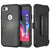 Punkcase for iPhone 8 Belt Clip Multilayer Holster Case [Patron Series] [Black] (Color in image: Black)