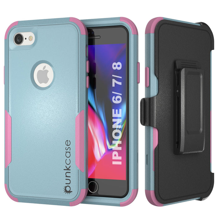 Punkcase for iPhone 6 Belt Clip Multilayer Holster Case [Patron Series] [Mint-Pink] (Color in image: Mint-Pink)