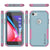 Punkcase for iPhone 8 Belt Clip Multilayer Holster Case [Patron Series] [Mint-Pink] (Color in image: Navy)